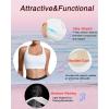 imageRUNNING GIRL Sports Bras for Women High SupportRacerback High Impact Grey Sports Bra Moulded Cup Workout Bra Push upEwhite