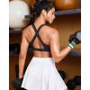 imageRUNNING GIRL Sports Bras for Women High SupportRacerback High Impact Grey Sports Bra Moulded Cup Workout Bra Push upYblack