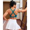 imageRUNNING GIRL Sports Bras for Women High SupportRacerback High Impact Grey Sports Bra Moulded Cup Workout Bra Push upYstorm Teal