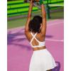 imageRUNNING GIRL Sports Bras for Women High SupportRacerback High Impact Grey Sports Bra Moulded Cup Workout Bra Push upYwhite