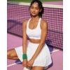 imageRUNNING GIRL Sports Bras for Women High SupportRacerback High Impact Grey Sports Bra Moulded Cup Workout Bra Push upYwhite