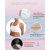 imageRUNNING GIRL Sports Bras for Women High SupportRacerback High Impact Grey Sports Bra Moulded Cup Workout Bra Push upYwhite