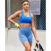 imageRUNNING GIRL Sports Bras for Women High SupportRacerback High Impact Grey Sports Bra Moulded Cup Workout Bra Push upZbright Blue