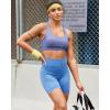imageRUNNING GIRL Sports Bras for Women High SupportRacerback High Impact Grey Sports Bra Moulded Cup Workout Bra Push upZlight Blue