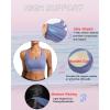 imageRUNNING GIRL Sports Bras for Women High SupportRacerback High Impact Grey Sports Bra Moulded Cup Workout Bra Push upZlight Blue