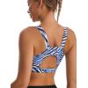 imageRUNNING GIRL Sports Bras for Women High SupportRacerback High Impact Grey Sports Bra Moulded Cup Workout Bra Push upZzebra Print