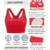 imageRUNNING GIRL Sports Bras for Women High SupportRacerback Molded Cup Sports Bra with Sewn in PadsAdeep Red