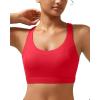 imageRUNNING GIRL Sports Bras for Women High SupportRacerback Molded Cup Sports Bra with Sewn in PadsAdeep Red