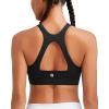 imageRUNNING GIRL Sports Bras for Women High SupportRacerback Molded Cup Sports Bra with Sewn in PadsBblack