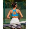 imageRUNNING GIRL Sports Bras for Women High SupportRacerback Molded Cup Sports Bra with Sewn in PadsBbrilliant Blue