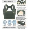 imageRUNNING GIRL Sports Bras for Women High SupportRacerback Molded Cup Sports Bra with Sewn in PadsBdark Green