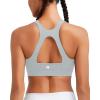 imageRUNNING GIRL Sports Bras for Women High SupportRacerback Molded Cup Sports Bra with Sewn in PadsBgrey