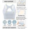 imageRUNNING GIRL Sports Bras for Women High SupportRacerback Molded Cup Sports Bra with Sewn in PadsBgrey