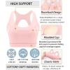 imageRUNNING GIRL Sports Bras for Women High SupportRacerback Molded Cup Sports Bra with Sewn in PadsBpink