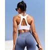 imageRUNNING GIRL Sports Bras for Women High SupportRacerback Molded Cup Sports Bra with Sewn in PadsBwhite