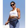imageRUNNING GIRL Sports Bras for Women High SupportRacerback Molded Cup Sports Bra with Sewn in PadsBwhite