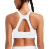imageRUNNING GIRL Sports Bras for Women High SupportRacerback Molded Cup Sports Bra with Sewn in PadsBwhite