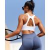 imageRUNNING GIRL Sports Bras for Women High SupportRacerback Molded Cup Sports Bra with Sewn in PadsBwhite