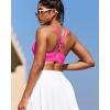 imageRUNNING GIRL Sports Bras for WomenYBack Medium Support Workout Sports Bra Padded Racerback Supportive Bras Push upDhot Pink