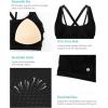 imageRUNNING GIRL Sports Bras for WomenYBack Medium Support Workout Sports Bra Padded Racerback Supportive Bras Push upEblack