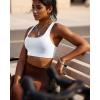 imageRUNNING GIRL Sports Bras for WomenYBack Medium Support Workout Sports Bra Padded Racerback Supportive Bras Push upEwhite