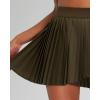 imageRUNNING GIRL Womens Pleated Tennis Skirts with Pockets High Waisted Tummy Control Casual Athletic Workout Golf SkortsArmy Green