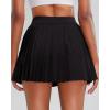 imageRUNNING GIRL Womens Pleated Tennis Skirts with Pockets High Waisted Tummy Control Casual Athletic Workout Golf SkortsBlack