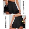 imageRUNNING GIRL Womens Pleated Tennis Skirts with Pockets High Waisted Tummy Control Casual Athletic Workout Golf SkortsBlack