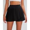 imageRUNNING GIRL Womens Pleated Tennis Skirts with Pockets High Waisted Tummy Control Casual Athletic Workout Golf SkortsBlack