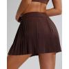 imageRUNNING GIRL Womens Pleated Tennis Skirts with Pockets High Waisted Tummy Control Casual Athletic Workout Golf SkortsBrown