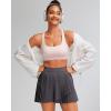 imageRUNNING GIRL Womens Pleated Tennis Skirts with Pockets High Waisted Tummy Control Casual Athletic Workout Golf SkortsDeep Grey