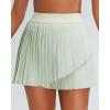 imageRUNNING GIRL Womens Pleated Tennis Skirts with Pockets High Waisted Tummy Control Casual Athletic Workout Golf SkortsPistachio Green