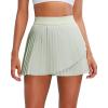 imageRUNNING GIRL Womens Pleated Tennis Skirts with Pockets High Waisted Tummy Control Casual Athletic Workout Golf SkortsPistachio Green