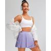 imageRUNNING GIRL Womens Pleated Tennis Skirts with Pockets High Waisted Tummy Control Casual Athletic Workout Golf SkortsPurple