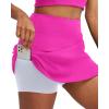 imageRUNNING GIRL Womens Tennis Skirts with Pockets High Waisted Tummy Control Casual Athletic Workout Golf SkortsHot Pink