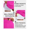 imageRUNNING GIRL Womens Tennis Skirts with Pockets High Waisted Tummy Control Casual Athletic Workout Golf SkortsHot Pink