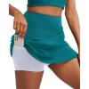 imageRUNNING GIRL Womens Tennis Skirts with Pockets High Waisted Tummy Control Casual Athletic Workout Golf SkortsTeal Green