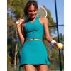 imageRUNNING GIRL Womens Tennis Skirts with Pockets High Waisted Tummy Control Casual Athletic Workout Golf SkortsTeal Green
