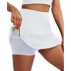 imageRUNNING GIRL Womens Tennis Skirts with Pockets High Waisted Tummy Control Casual Athletic Workout Golf SkortsWhite