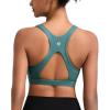 imageRUNNING GIRL High Impact Sports Bras for WomenRacerback Running Bra Workout Crop Tank Tops Longline Sports Bra Push upEash Green