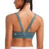 imageRUNNING GIRL Sports Bras for Women High SupportMolded Cup High Impact Sports Bra Criss Cross Strappy Workout Yoga Bra3004 Sage Green