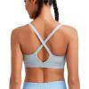 imageRUNNING GIRL Sports Bras for Women High SupportMolded Cup High Impact Sports Bra Criss Cross Strappy Workout Yoga BraSilver Grey
