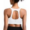 imageRUNNING GIRL Sports Bras for Women High SupportRacerback High Impact Grey Sports Bra Moulded Cup Workout Bra Push upZwhite