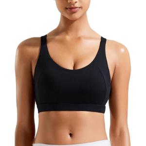 imageRUNNING GIRL Sports Bra for Women High Support Molded Cup High Impact Sports Bras for Women Large Bust3black