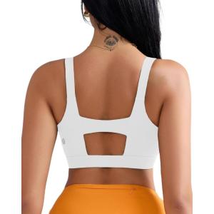 imageRUNNING GIRL Sports Bra for Women High Support Molded Cup High Impact Sports Bras for Women Large Bust3white