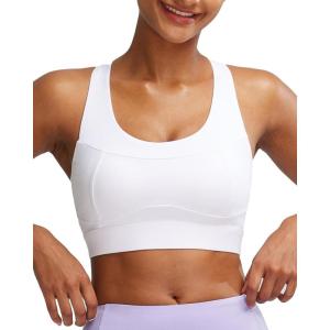 imageRUNNING GIRL Sports Bra for Women High SupportCrissCross Back Strappy Sports Bra Moulded Cup High Impact Workout TopAwhite