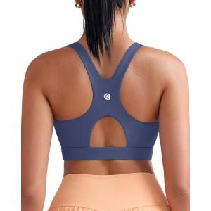 imageRUNNING GIRL Sports Bras for Women High SupportRacerback Molded Cup Sports Bra with Sewn in PadsAlavender Purple