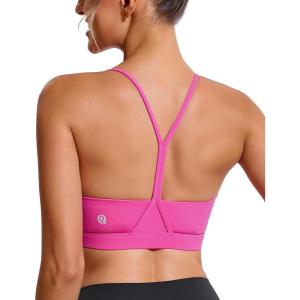 imageRUNNING GIRL Sports Bras for WomenYBack Medium Support Workout Sports Bra Padded Racerback Supportive Bras Push upBhot Pink