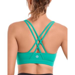 imageRUNNING GIRL Sports Bras for WomenYBack Medium Support Workout Sports Bra Padded Racerback Supportive Bras Push upDbright Green