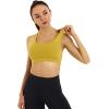 imageRUNNING GIRL Sports Bra for Women Padded Sports Bra for Women Workout Tops for Women Running Crisscross BackDark Yellow